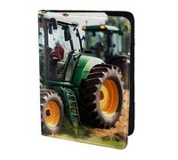 JBJGKHLP Company Farm Tractor - Funda tipo cartera unisex para pasaporte, documentos de viaje, ligera, segura, accesorios de viaje, Black, Talla única