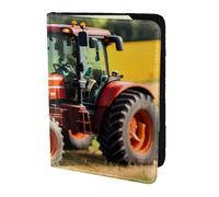 JBJGKHLP Company Farm Tractors - Funda tipo cartera unisex para pasaporte, documentos de viaje, ligera, segura, accesorios de viaje, Black, Talla única
