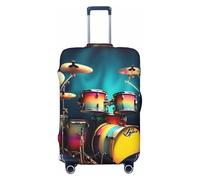 JBJGKHLP Cool Drums Set - Maleta universal con protector elástico para equipaje, impermeable, viajes, negocios, vacaciones, Black, S, Equipaje de mano