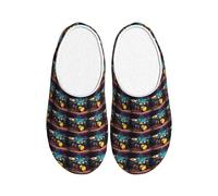 JBJGKHLP Cool Drums Set - Pantuflas lavables unisex con suela de caucho termoplástico, bonitos zapatos de hotel para invitados