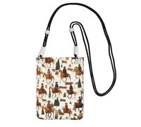 JBJGKHLP Cowboy Ride Horse Print - Bolso cruzado ligero y delgado para teléfono, resistente al agua, para viajes y uso al aire libre, Black, Talla única