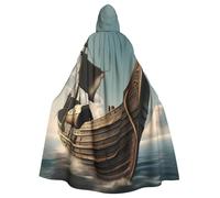 JBJGKHLP Disfraz de barco vikingo vikingo con capucha para adultos, disfraz de carnaval, cosplay, boda, fiesta, celebraciones al aire libre