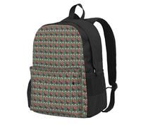 JBJGKHLP Divertida mochila navideña con estampado de cabeza de alce de gran capacidad para adultos, resistente al agua, ligera, para entusiastas del aire libre