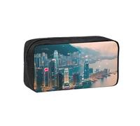 JBJGKHLP Estuche organizador de papelería de oficina con estampado de Hong Kong, simple y espacioso y ligero para guardar bolígrafos