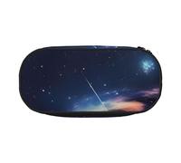 JBJGKHLP Estuche práctico con estampado de galaxia en el universo, práctico estuche de almacenamiento para bolígrafos, artículos esenciales para la escuela y la oficina, Black, Talla única