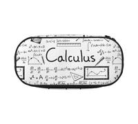 JBJGKHLP Estuche práctico para lápices con diseño de cálculo Geek de matemáticas, práctico estuche de almacenamiento para bolígrafos, artículos esenciales para la escuela y la oficina, Black, Talla