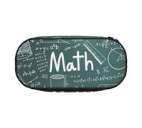 JBJGKHLP Estuche práctico para lápices con impresión de palabras de lecciones de matemáticas, práctico estuche de almacenamiento para bolígrafos, artículos esenciales para la escuela y la oficina