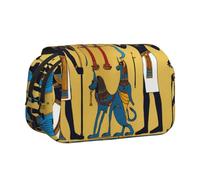 JBJGKHLP Estuche versátil con impresión de la serie Tribe de Egipto Antiguo de gran capacidad, neceser de maquillaje, viajes, oficina