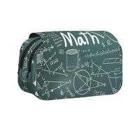 JBJGKHLP Estuche versátil con impresión de palabras de matemáticas, gran capacidad, para maquillaje, artículos de tocador, viajes, oficina