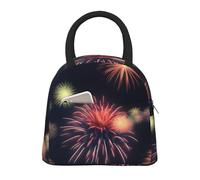 JBJGKHLP Explosion Firework - Bolsa de almuerzo con impresión 3D, cómoda y aislada, práctica bolsa de transporte para adultos, niños y familias