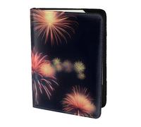 JBJGKHLP Explosion Firework - Funda tipo cartera unisex con impresión 3D para pasaporte, documentos de viaje, ligera, segura, accesorios de viaje, Black, Talla única