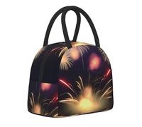 JBJGKHLP Explosion Fireworks - Bolsa de almuerzo con impresión 3D cómoda y aislada, práctica bolsa de transporte para adultos, niños y familias