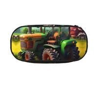 JBJGKHLP Fantasy Farm - Estuche práctico con estampado de tractor de granja para lápices, bolsas de almacenamiento para bolígrafos, artículos esenciales para la escuela y la oficina, Black, Talla