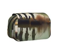 JBJGKHLP Fishing Lake Fishermen - Estuche versátil con impresión de gran capacidad para guardar maquillaje, artículos de aseo de viaje, oficina