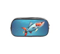 JBJGKHLP Flying Fish in The Ocean Print - Estuche transparente para lápices para niños y niñas, suministros de oficina, bolsa transparente de papelería