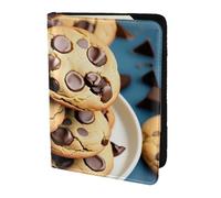 JBJGKHLP Galletas de comida, chispas de chocolate, galletas, impresión, pasaporte, documentos de viaje, unisex, ligera, segura, accesorios de viaje, Black, Talla única