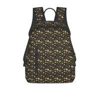 JBJGKHLP Golden Christmas Snowflakes - Mochila ligera unisex con estampado de copos de nieve para viajes, uso diario, gimnasio, trabajo, viajes al aire libre