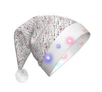 JBJGKHLP Gorro de Navidad con texto en inglés "I Love You Words With Hearts" para adultos, gorro de Navidad, accesorio de fiesta, celebración, tocado