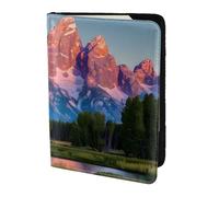 JBJGKHLP Grand Teton National Park - Funda tipo cartera unisex para pasaporte, documentos de viaje, ligera, segura, accesorios de viaje, Black, Talla única