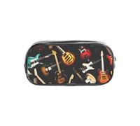 JBJGKHLP Guitars-Standard-Scale-2_00x Print Chicos Niñas Estuche de lápiz transparente para la escuela Suministros de oficina bolsa de papelería transparente
