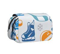 JBJGKHLP Hockey Elements - Estuche versátil con estampado creativo y de gran capacidad para guardar artículos de tocador de maquillaje o artículos de tocador para viajes y oficina