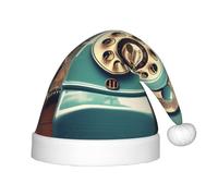 JBJGKHLP Inglaterra Reino Unido Retro Londres Teléfonos Impreso Sombrero de Navidad Niños Se adapta a años Sombrero de Papá Noel con para fiestas de vacaciones celebraciones