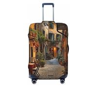 JBJGKHLP Italian Old Street Print - Maleta universal elástica protectora de equipaje, impermeable, viajes, negocios, vacaciones, Black, L, Equipaje de mano