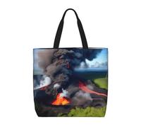 JBJGKHLP Kilauea Volcano Bloom Print - Bolsa organizadora extragrande, unisex, reutilizable, respetuosa con el medio ambiente