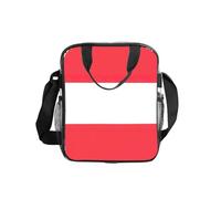 JBJGKHLP Lonchera transparente con estampado de bandera austriaca, contenedor de almacenamiento de alimentos para escuela, oficina, viajes, picnic, caja Bento