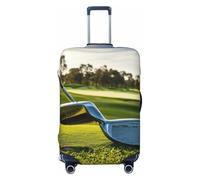 JBJGKHLP Maleta elástica universal con estampado de palos de golf, impermeable, para viajes, negocios, vacaciones, Black, M, Equipaje de mano