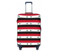 JBJGKHLP Maleta universal con estampado de bandera de la República Árabe Siria, protector de equipaje elástico, impermeable, viajes, negocios, vacaciones, Black, M, Equipaje de mano