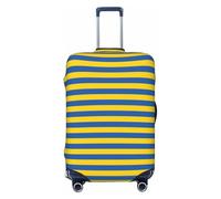 JBJGKHLP Maleta universal con estampado de bandera de Ucrania, protector de equipaje elástico, impermeable, viajes, negocios, vacaciones, Black, XL, Equipaje de mano