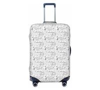 JBJGKHLP Math G alculus Print - Maleta elástica universal para equipaje, impermeable, para viajes, negocios, vacaciones, Black, M, Equipaje de mano
