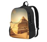 JBJGKHLP Mochila para adultos con estampado de pirámide egipcia en el desierto, gran capacidad, resistente al agua, ligera, para entusiastas del aire libre