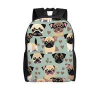 JBJGKHLP Mochila unisex con bonito estampado de carlino chihuahua, elegante, ligera, para viajes al aire libre, viajes, viajes, senderismo, viajes