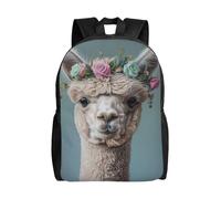 JBJGKHLP Mochila unisex con estampado de alpacas con texto en inglés "I Love Alpacas Print", para viajes al aire libre, viajes, senderismo, viajes