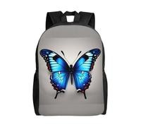 JBJGKHLP Mochila unisex con estampado de mariposas azules, elegante, ligera, para viajes al aire libre, viajes, viajes, senderismo, viajes