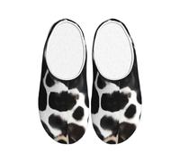 JBJGKHLP Pantuflas unisex lavables con estampado de piel de vaca con suela TPR para huéspedes