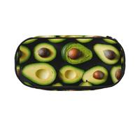 JBJGKHLP Práctico estuche con estampado de aguacate, práctico estuche de almacenamiento para bolígrafos, esencial para la escuela, la oficina, vibrante, Black, Talla única, Organizador de bolsas