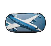 JBJGKHLP Práctico estuche con estampado de aviones, práctico estuche de almacenamiento para bolígrafos, esencial para la escuela y la oficina, Black, Talla única, Organizador de bolsas