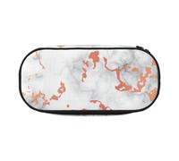 JBJGKHLP Práctico estuche con estampado de salpicaduras de cobre con textura de mármol, práctico estuche de almacenamiento para bolígrafos, esencial para la escuela, la oficina, vibrante, Black, Talla