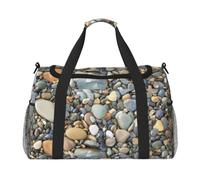 JBJGKHLP Pretty Stones - Bolsa de viaje de mano versátil con estampado de piedras, plegable, bolsa de hombro para viajes de negocios al aire libre