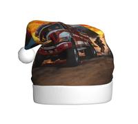 JBJGKHLP Sombrero de Navidad con estampado de llama de bombero para adultos, unisex, festivo, para fiesta de Navidad, adorno y bola de vacaciones