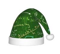 JBJGKHLP Sombrero de Navidad con estampado de preguntas matemáticas para niños, se adapta a años, sombrero de Papá Noel para fiestas de vacaciones y celebraciones