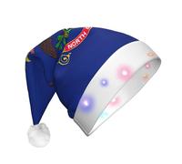 JBJGKHLP Sombrero de Navidad LED para adultos con diseño de bandera del estado de Dakota del Norte, accesorio de fiesta, accesorio de celebración