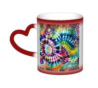 JBJGKHLP Taza de café de cerámica con estampado de cielo estrellado que cambia de color, diseño de tribu exótica