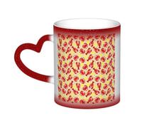 JBJGKHLP Taza de café de cerámica con estampado de langosta y cangrejo y cielo estrellado que cambia de color, regalo de cumpleaños, aniversario, oficina, regalo