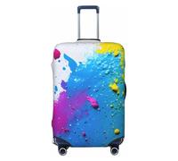 JBJGKHLP Telón de fondo con estampado de salpicaduras de pintura, universal, elástico, protector de equipaje, impermeable, viajes, negocios, vacaciones, Black, XL, Equipaje de mano