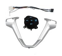 JBJXFAMAY Extensión de la Palanca de Cambios Marco Decorativo Panel Volante Coche + Botones Control Velocidad para F&ORD para Fiesta MK7 MK8 para Ecosport 2013(Azul)