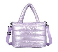 JBJYGSG Bolso Acolchado Mujer Crossbody Handbag Down Padding Shoulder Bag Quilted Puffy Handbag Puffer Tote Bag Down Cotton Padded(Purple)